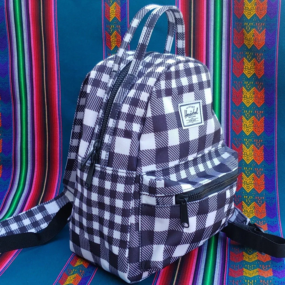 Herschel Supply Company Mini Nova Black and White Ghinham Backpack